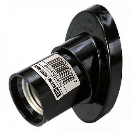 TDM ELECTRIC SQ0335-0005 Патрон карболитовый настенный, Е27, черный. наклонный, TDM